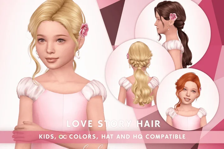 SONYASIMS - LOVE STORY HAIR KIDS (WITH BANGS)