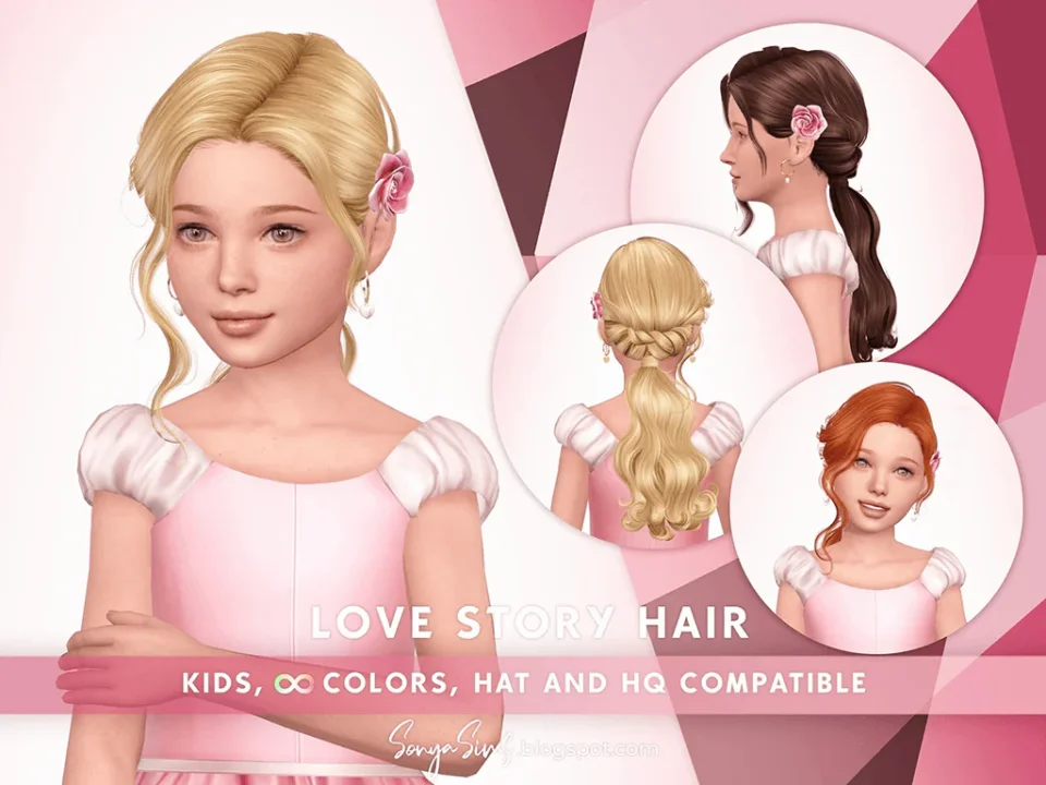 SONYASIMS - LOVE STORY HAIR KIDS (WITH BANGS)