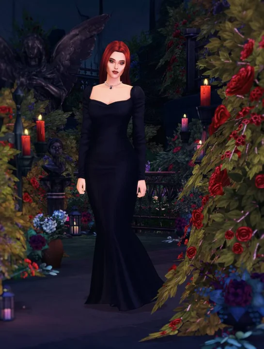 Countess of Darkness II - Narcissa Gown [Simple Neck]
