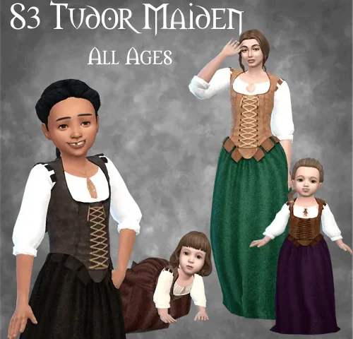 Tudor Maiden Outfit - Plain