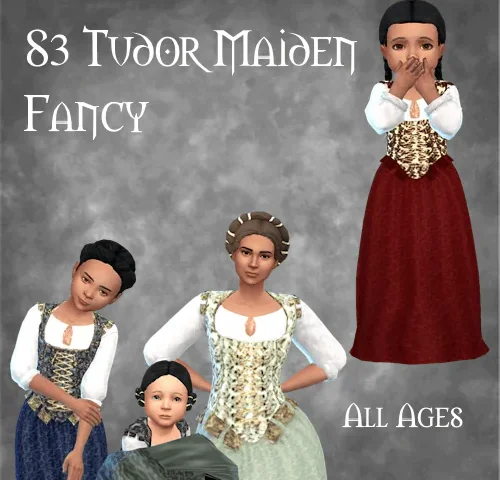 Tudor Maiden Dress Fancy Version for All Ages