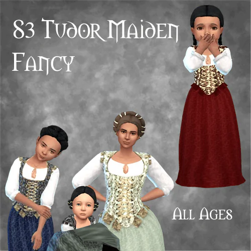 Tudor Maiden Dress Fancy Version for All Ages