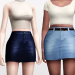 High-rise Denim Skirts 2017