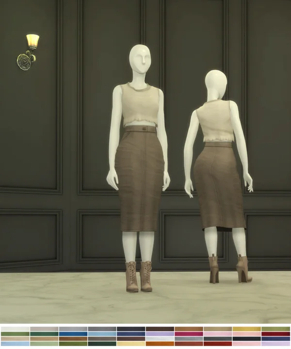 Le' 1 - Sleeveless Knit & Midi Skirt Set