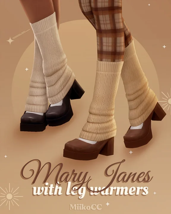 Mary Janes with leg warmers