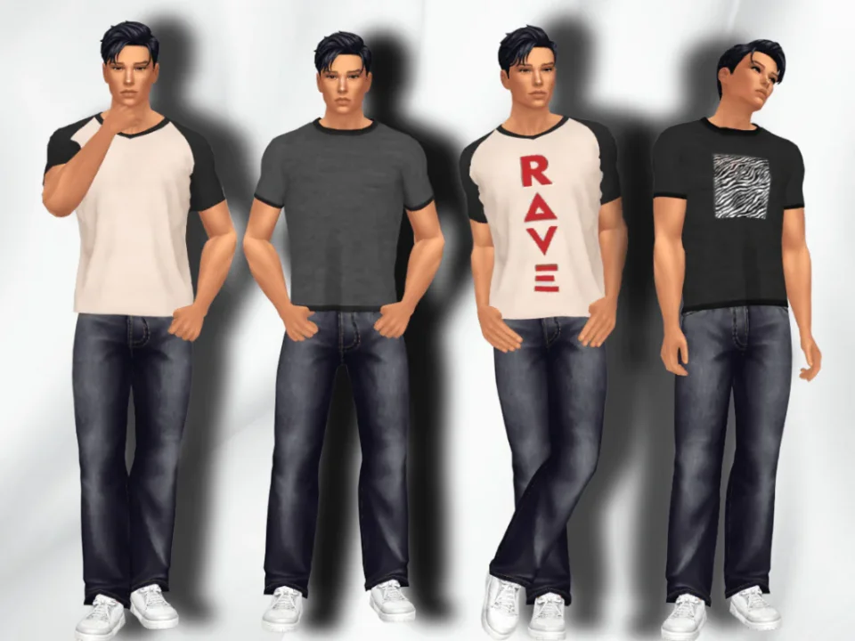 MEN TSHIRT SET / 4 ITEMS