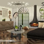 Wood mirrored floors