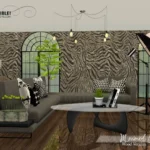 Wood mirrored floors