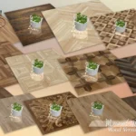 Wood mirrored floors