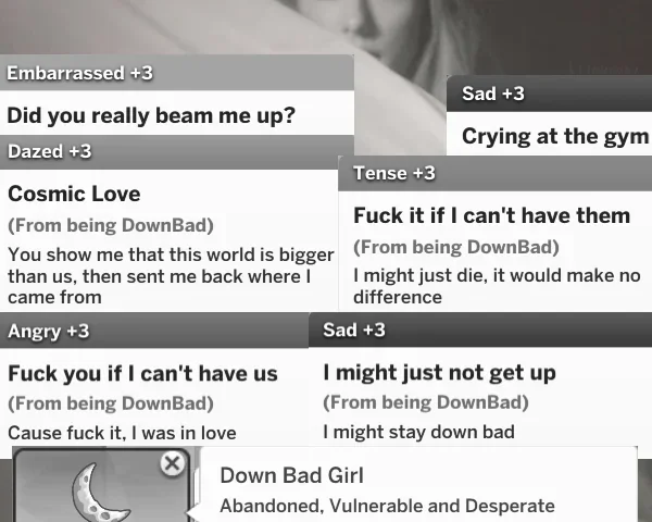 Down Bad Girl Trait