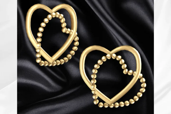 gold heart earrings v2