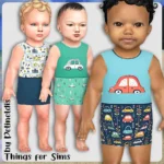 Infants Cars Short Pajamas