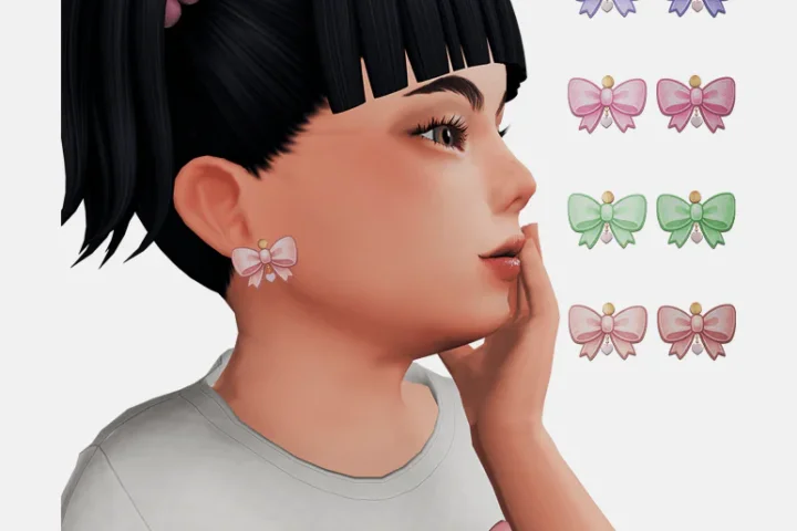Earring Ribbon Bow