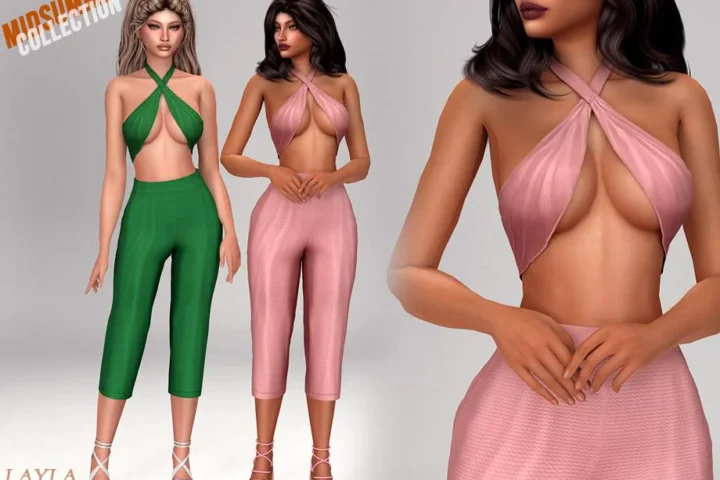 Layla - Asymmetric Halter Set (midsummer collection)