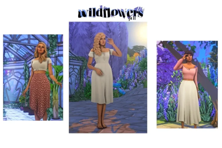 Коллекция одежды и причесок Wildflowers ptII