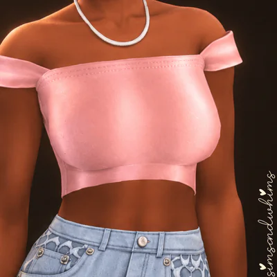 Ribbon Sleeve Crop Top
