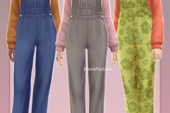 Комплект одежды для симочек "Cherry Talk Denim Overalls"