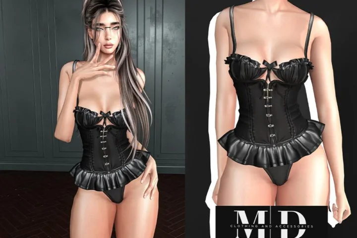 Нижнее белье для симочек "simple latex lingerie na0239"