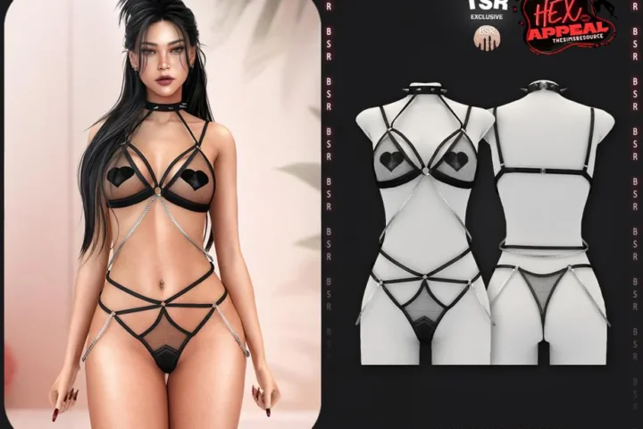 Комплект нижнего белья "HEX APPEAL - Midnight Mosh Lingerie Set"