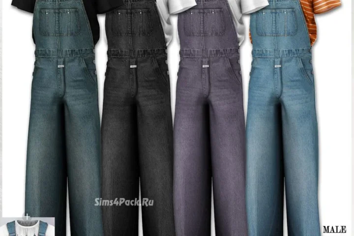 Наряд для симов "Male Basic Overalls"