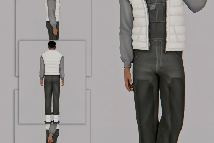 Наряд для симов "slightly better overalls"