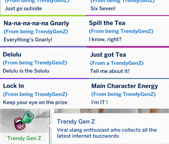 Trendy Gen Z Trait