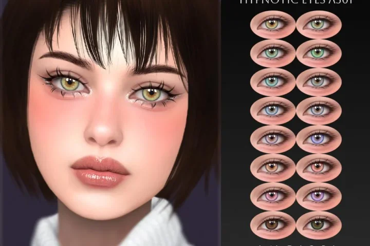 Линзы и блеск для губ "Hypnotic Eyes A301 & Candy Baby Lipstick A227"