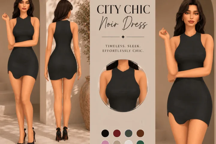 CITY CHIC – Noir Dress