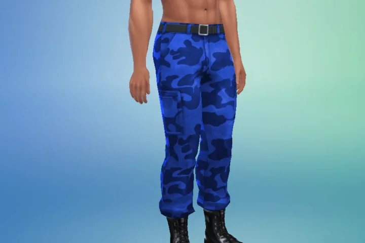 Military Camo pants with boots