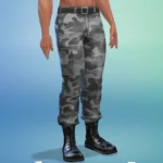 Military Camo pants with boots