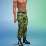 Military Camo pants with boots