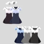 [charon&roqiqi]high-waisted sailor suit