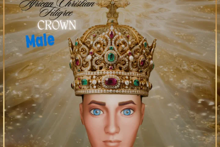 African Christian Filigree Crown-Male