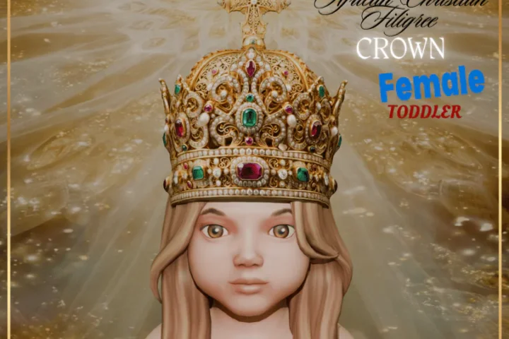 African Christian Filigree Crown-Toddler