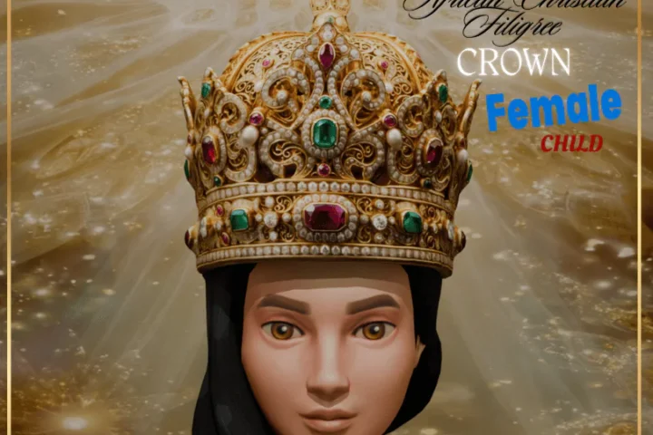 African Christian Filigree Crown- Child