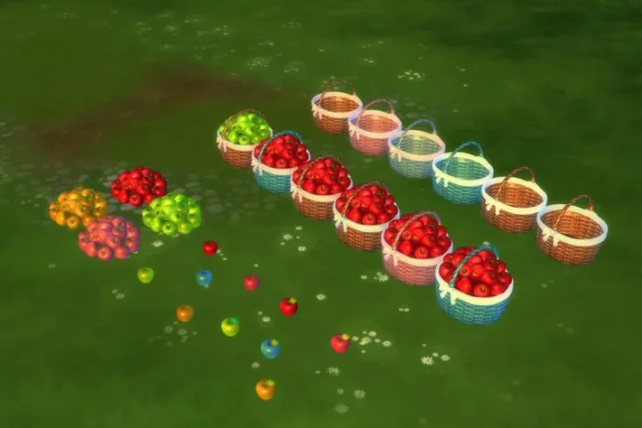 Apple basket decor set