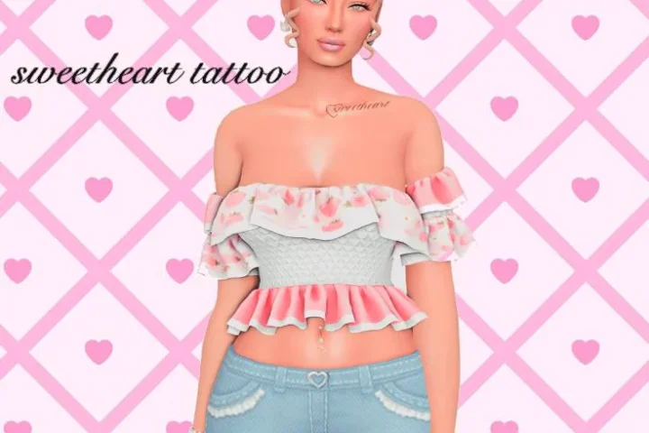 sweetheart collarbone tattoo
