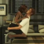 intimate lap kiss