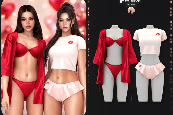 Нижнее белье и пижама для симочек "Midnight Kiss Collection"