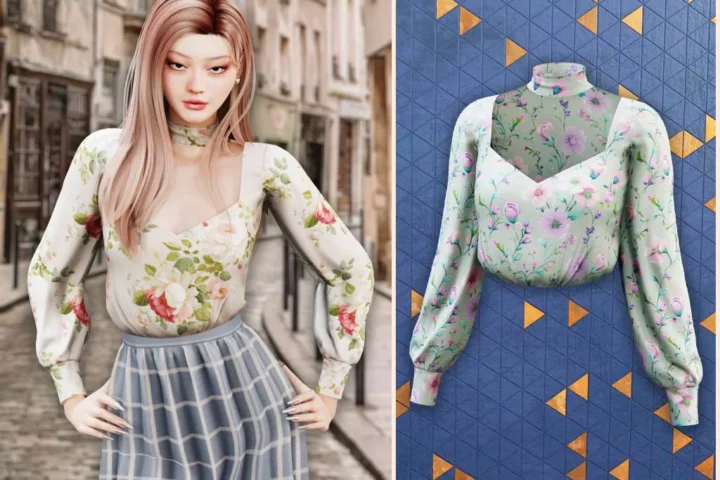 Floral whisper blouse