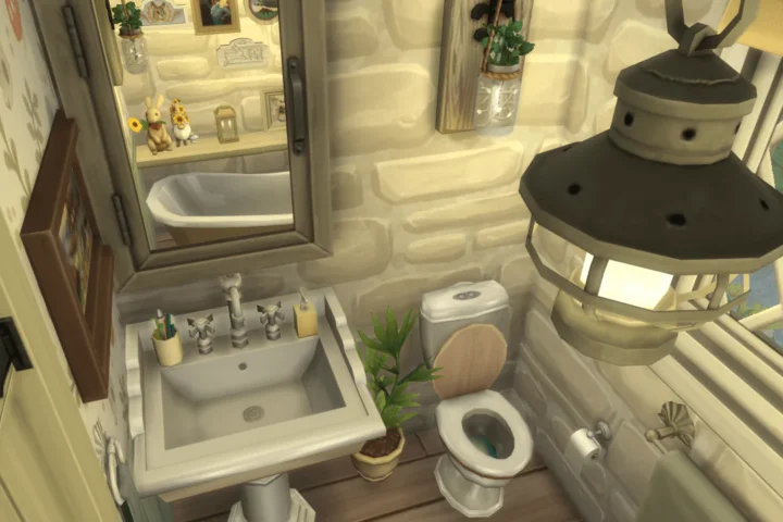 Little Green Cottage Themed Bathroom