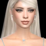 Aquamarine heart necklace