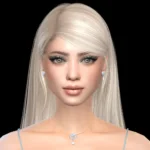 Aquamarine Heart Earrings v2