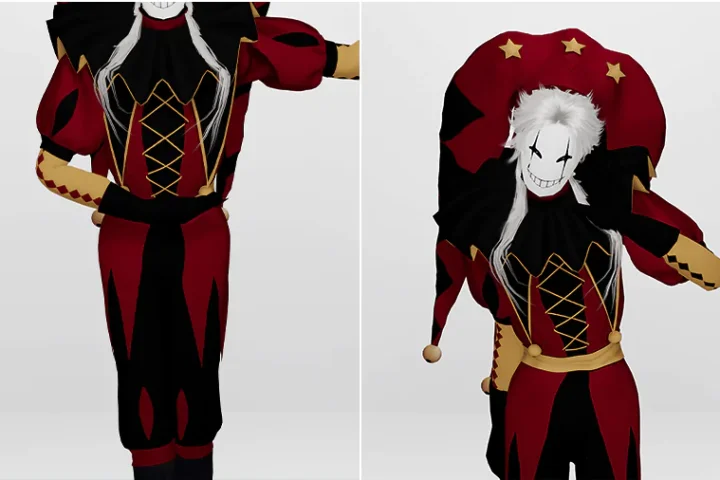 PIERROT FULL COSTUME - THE FREAK CIRCUS