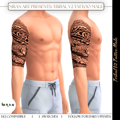 Tribal V2 Tattoo Male