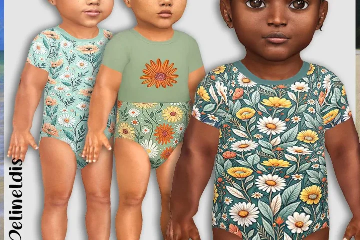 Infants Summer Blooms Bodysuits