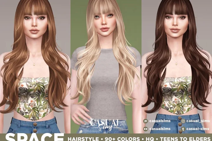 CasualSims - Space Hairstyle (With Bangs)