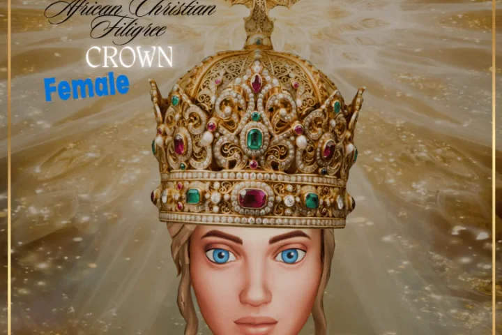 African Christian Filigree Female Crown