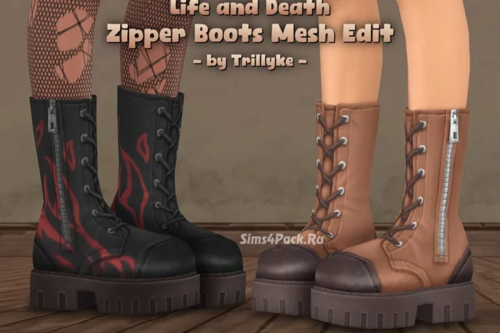 Ботинки "Life and Death Zipper Boots Mesh Edit"