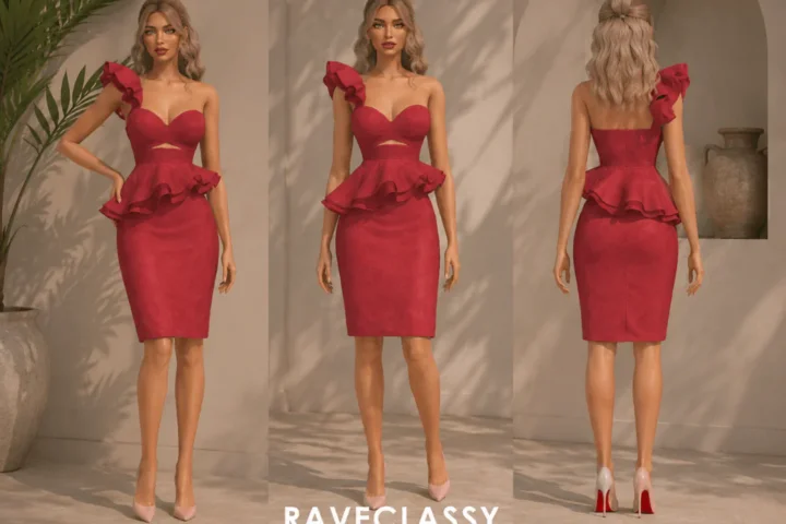 RUBY RUFFLE DRESS